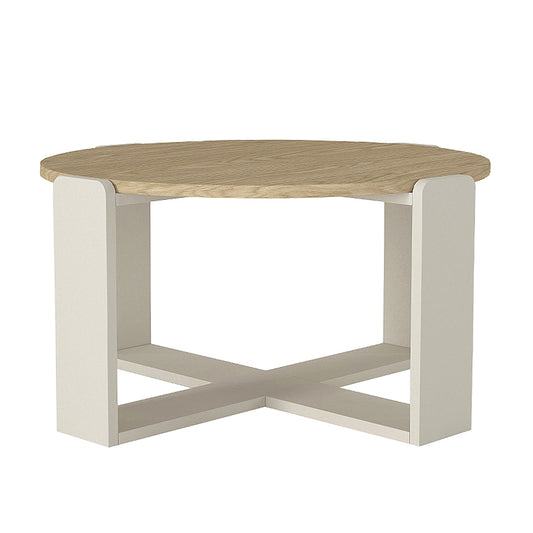 Τραπεζάκι Σαλονιού Rebel Χρώμα Rota Oak - Sandstone Ø70x38