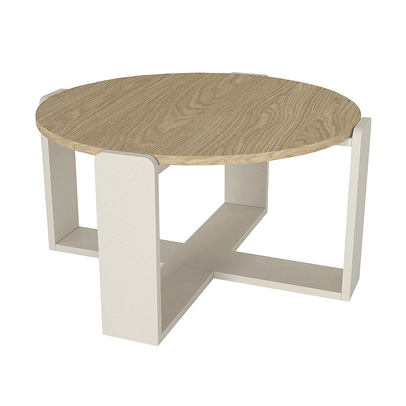 Τραπεζάκι Σαλονιού Rebel Χρώμα Rota Oak - Sandstone Ø70x38
