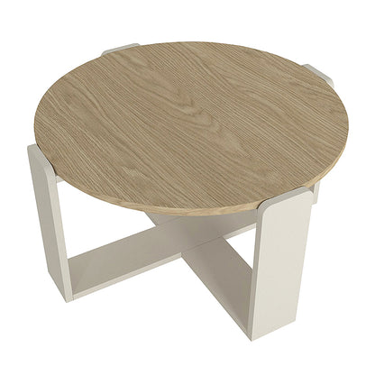 Τραπεζάκι Σαλονιού Rebel Χρώμα Rota Oak - Sandstone Ø70x38