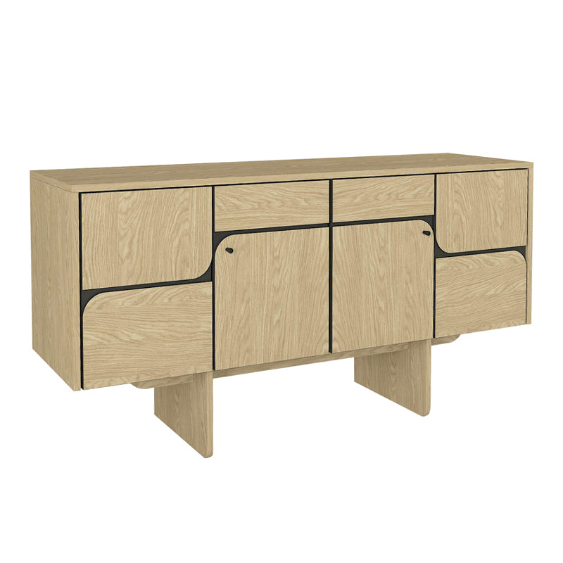 Μπουφές Lava Χρώμα Rota Oak - Ανθρακί 150x44,6x76