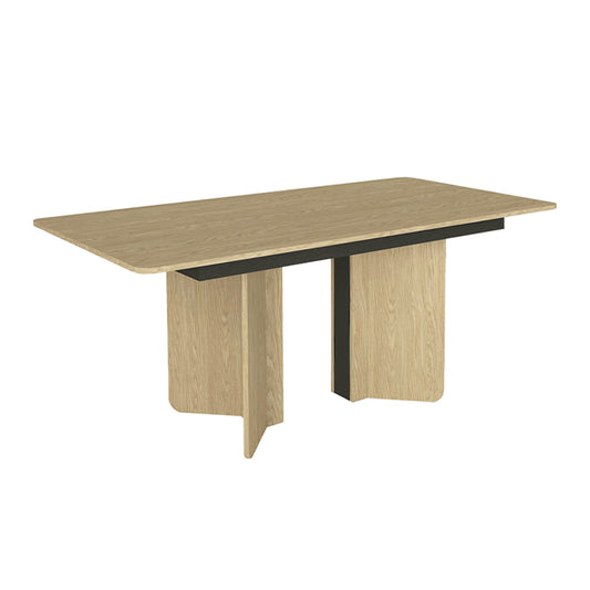 Τραπέζι Lava Χρώμα Rota Oak - Ανθρακί 180x90x76,8