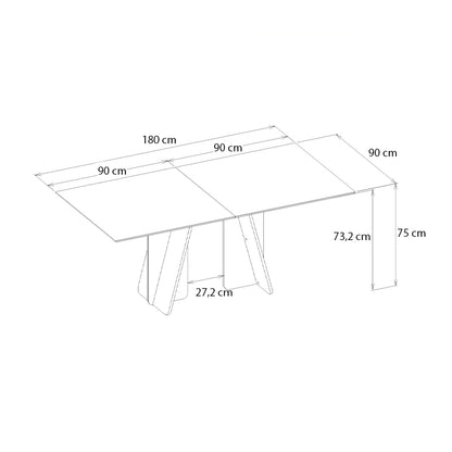 Τραπέζι Sevilla Χρώμα Sandstone - Travertine 180x90x75