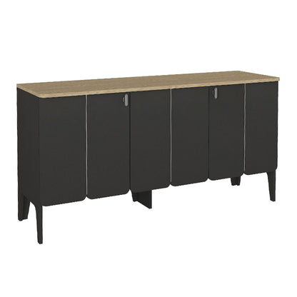 Μπουφές Pedro Χρώμα Ανθρακί - Rota Oak 150x45x75