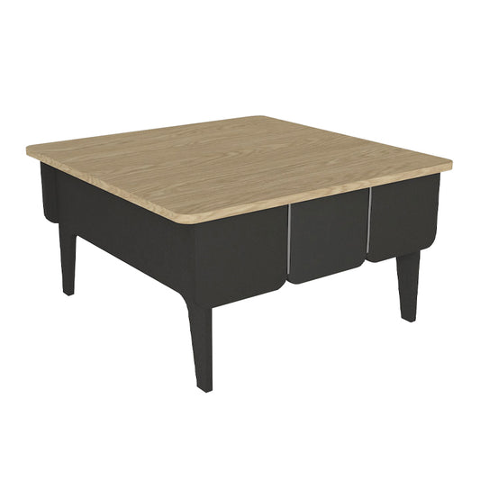 Τραπεζάκι Σαλονιού Pedro Χρώμα Ανθρακί - Rota Oak 73,2x73,2x38,6