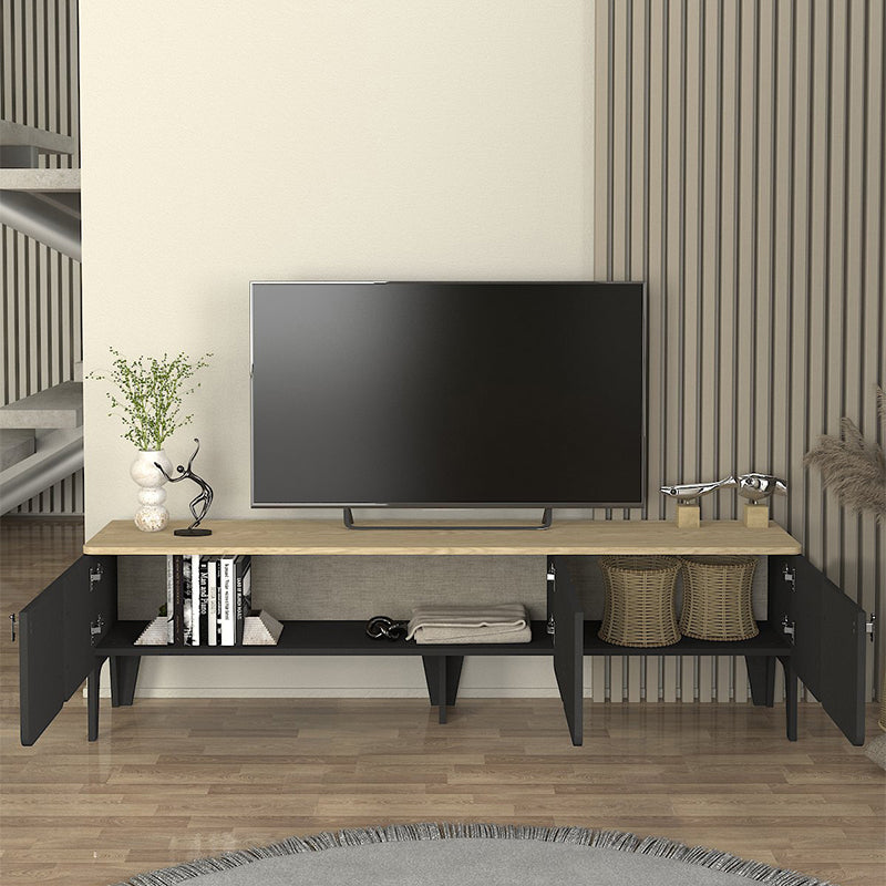 Έπιπλο Τηλεόρασης Pedro Χρώμα Ανθρακί - Rota Oak 180x35x50,7