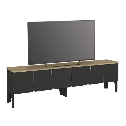 Έπιπλο Τηλεόρασης Pedro Χρώμα Ανθρακί - Rota Oak 180x35x50,7