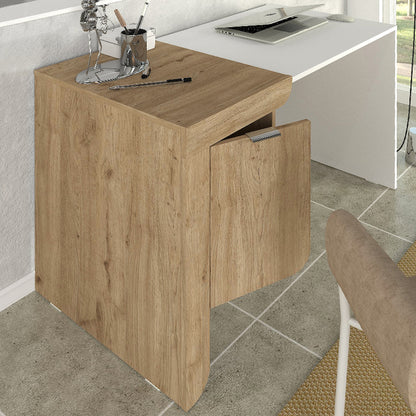 Γραφείο Εργασίας Dario Χρώμα Sepet Oak - Λευκό 120x60x73,2