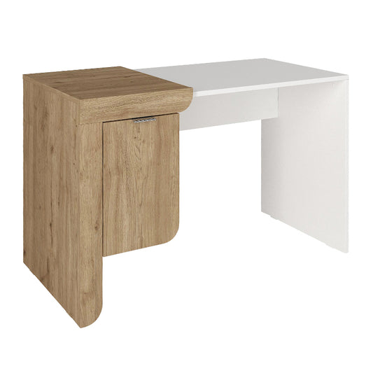 Γραφείο Εργασίας Dario Χρώμα Sepet Oak - Λευκό 120x60x73,2