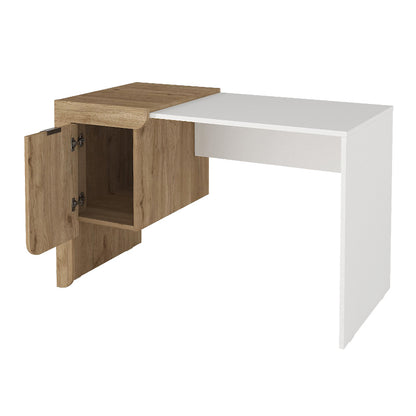 Γραφείο Εργασίας Dario Χρώμα Sepet Oak - Λευκό 120x60x73,2