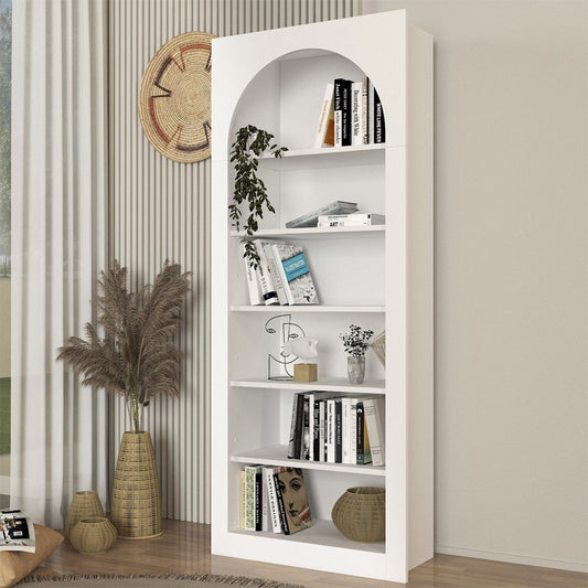 Βιβλιοθήκη Voila Χρώμα Λευκό 74x35x180