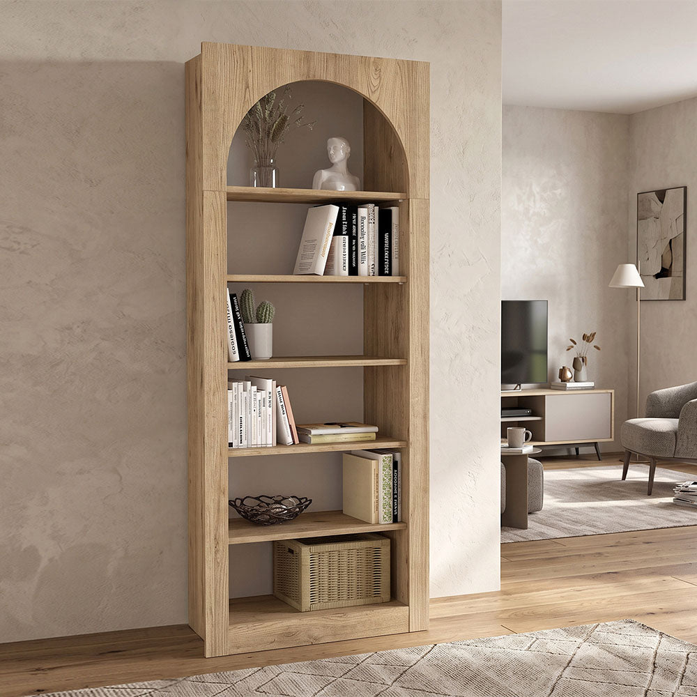 Βιβλιοθήκη Voila Χρώμα Sepet Oak 74x35x180