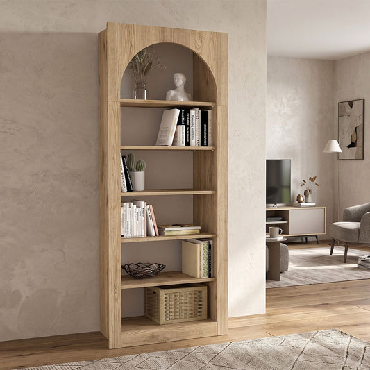 Βιβλιοθήκη Voila Χρώμα Sepet Oak 74x35x180