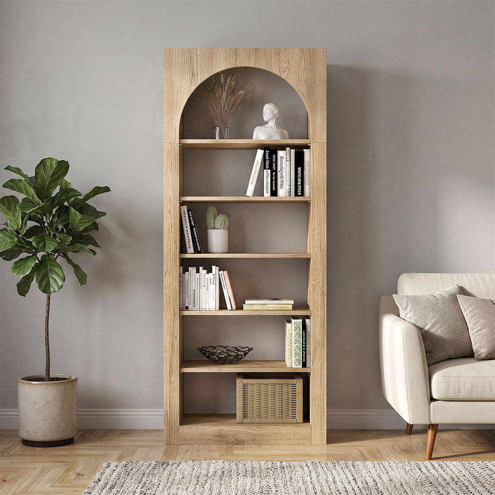 Βιβλιοθήκη Voila Χρώμα Sepet Oak 74x35x180