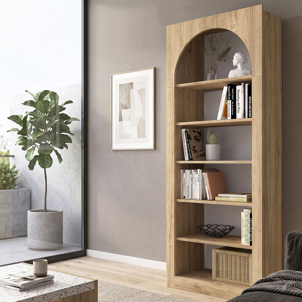 Βιβλιοθήκη Voila Χρώμα Sepet Oak 74x35x180