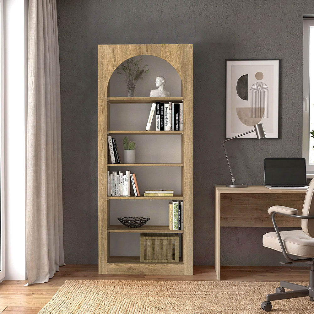 Βιβλιοθήκη Voila Χρώμα Sepet Oak 74x35x180