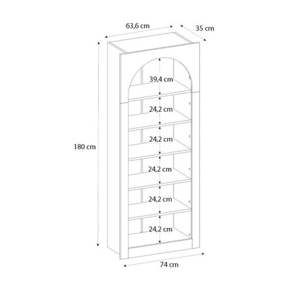 Βιβλιοθήκη Voila Χρώμα Sepet Oak 74x35x180