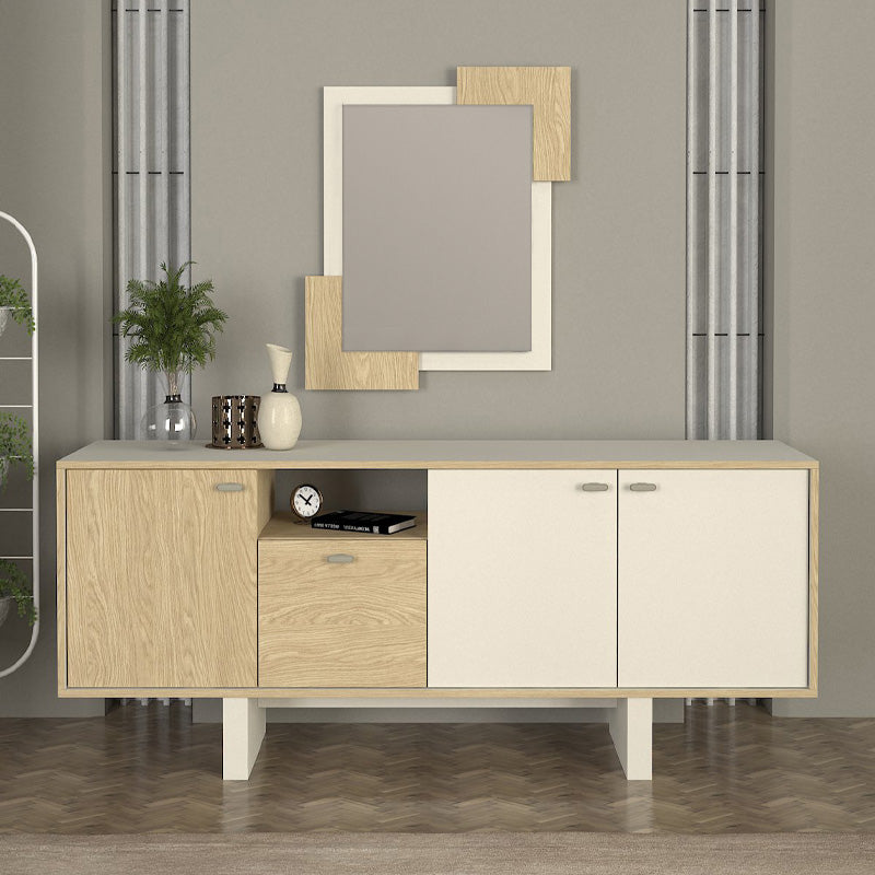 Καθρέπτης Τοίχου Selinos Χρώμα Sandstone - Rota Oak 65x2,2x85