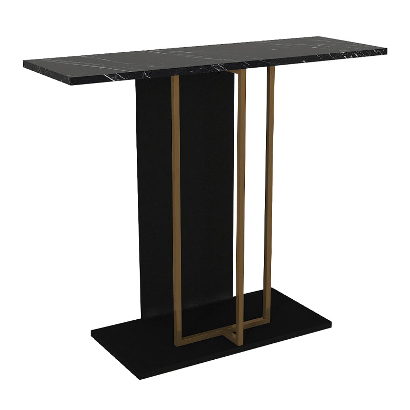 Κονσόλα Brandy Χρώμα Μαύρο - Μαύρο Εφέ Μαρμάρου - Χρυσό 90x29,6x76,8
