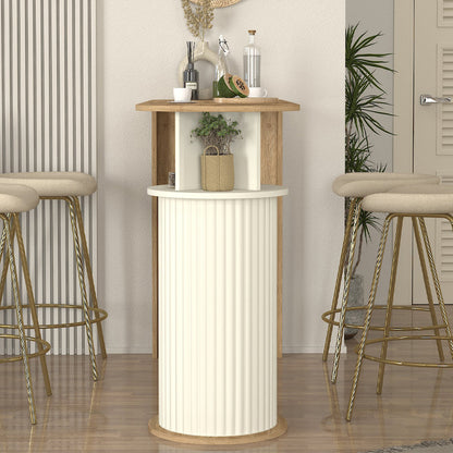 Τραπέζι Μπαρ Bohema Χρώμα Sepet Oak - Ivory 150x51,6x101,8