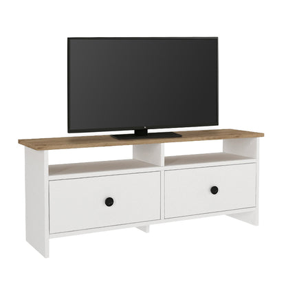 Έπιπλο Τηλεόρασης Gradias Χρώμα Λευκό - Sapphire Oak 120x29,6x46,8