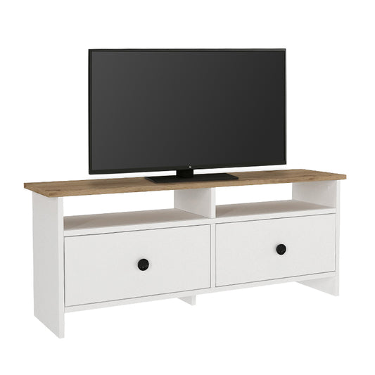 Έπιπλο Τηλεόρασης Gradias Χρώμα Λευκό - Sapphire Oak 120x29,6x46,8