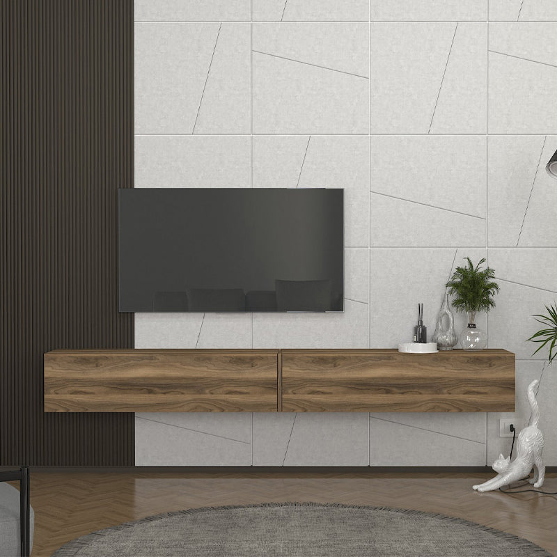 Έπιπλο Τηλεόρασης Επιτοίχιο Espanse Χρώμα Καρυδί 241,8x31,7x30