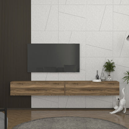 Έπιπλο Τηλεόρασης Επιτοίχιο Espanse Χρώμα Καρυδί 241,8x31,7x30