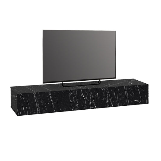 Έπιπλο Τηλεόρασης Επιτοίχιο Espanse Χρώμα Μαύρο Εφέ Μαρμάρου 241,8x31,7x30