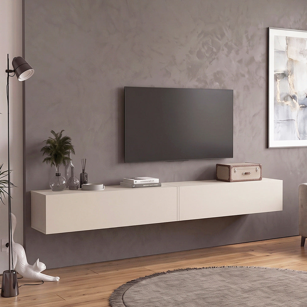 Έπιπλο Τηλεόρασης Επιτοίχιο Espanse Χρώμα Sandstone 241,8x31,7x30
