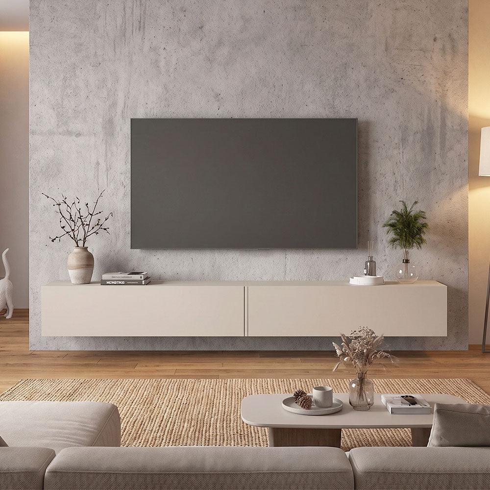 Έπιπλο Τηλεόρασης Επιτοίχιο Espanse Χρώμα Sandstone 241,8x31,7x30