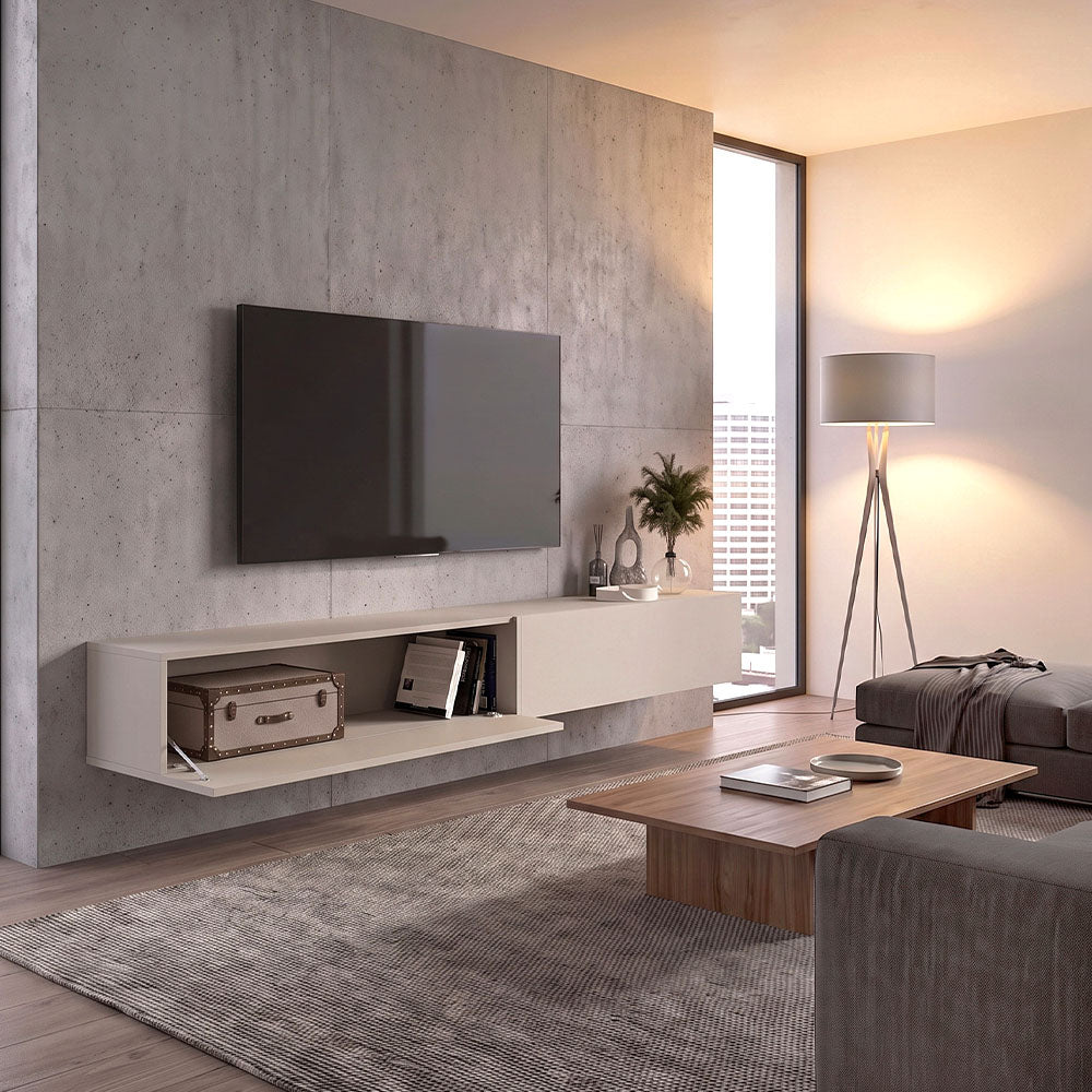 Έπιπλο Τηλεόρασης Επιτοίχιο Espanse Χρώμα Sandstone 241,8x31,7x30