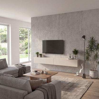 Έπιπλο Τηλεόρασης Επιτοίχιο Espanse Χρώμα Sandstone 241,8x31,7x30