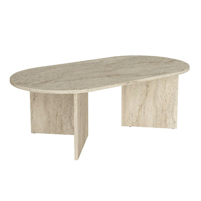 Τραπεζάκι Σαλονιού Cortado Χρώμα Travertine 120x60x39,6