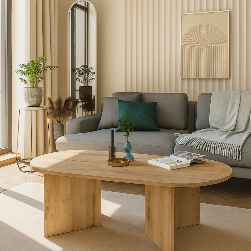 Τραπεζάκι Σαλονιού Cortado Χρώμα Sapphire Oak 120x60x39,6