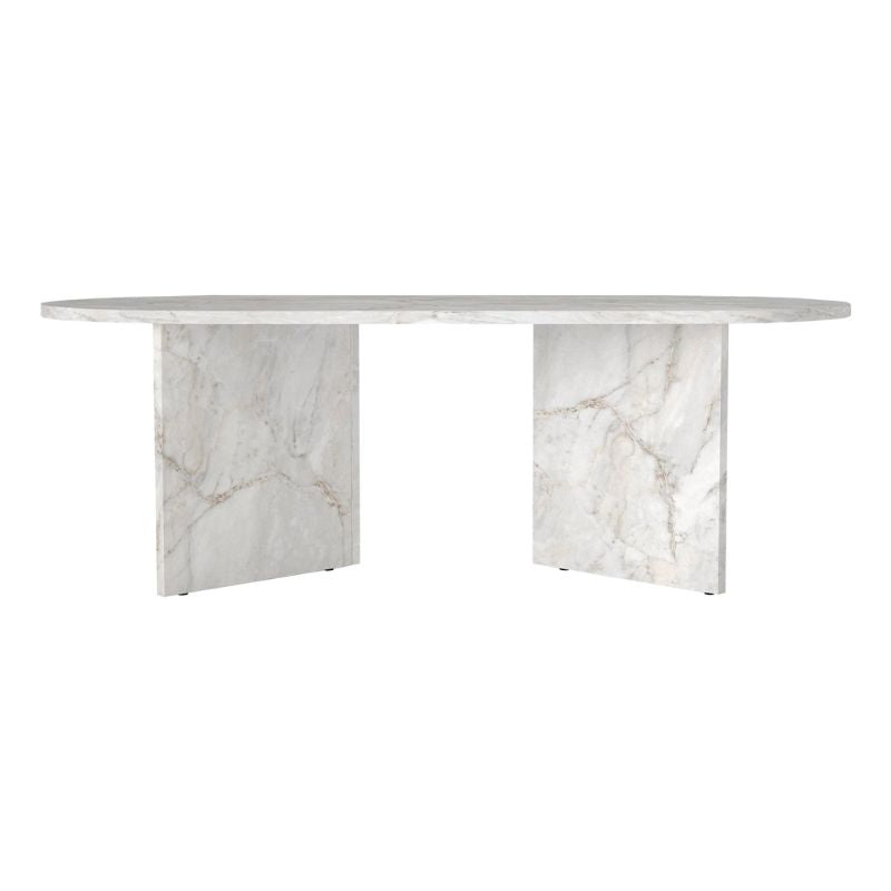 Τραπεζάκι Σαλονιού Cortado Χρώμα Λευκό Εφέ Μαρμάρου 120x60x39,6
