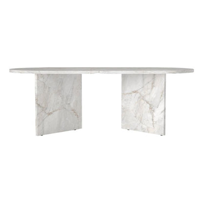 Τραπεζάκι Σαλονιού Cortado Χρώμα Λευκό Εφέ Μαρμάρου 120x60x39,6