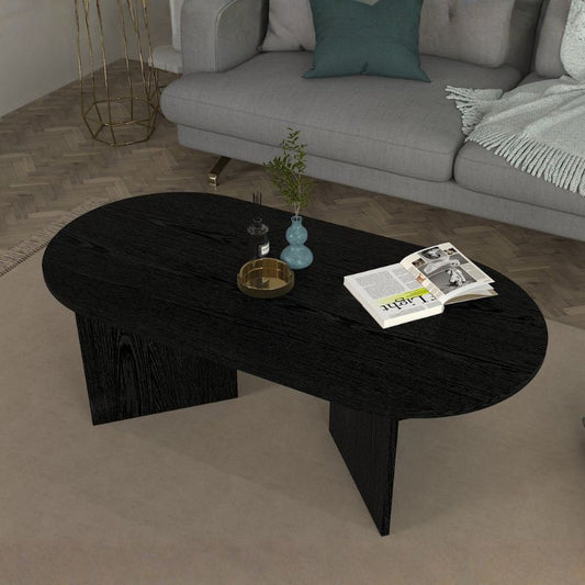 Τραπεζάκι Σαλονιού Cortado Χρώμα Sencron Black 120x60x39,6