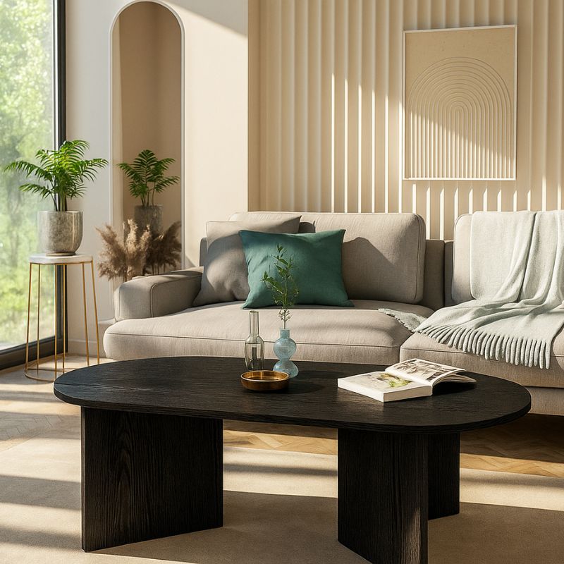 Τραπεζάκι Σαλονιού Cortado Χρώμα Sencron Black 120x60x39,6