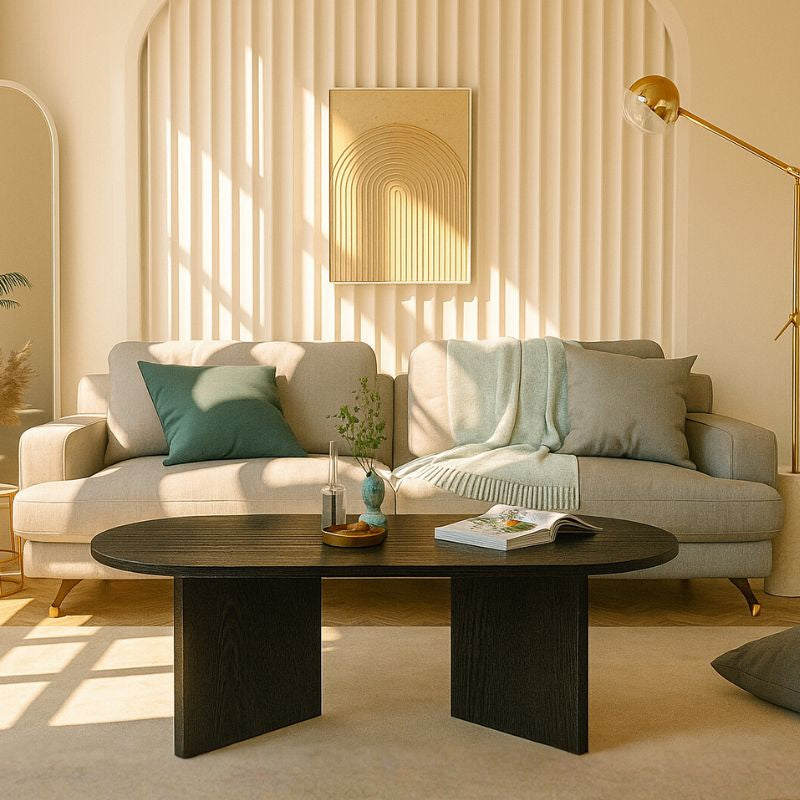 Τραπεζάκι Σαλονιού Cortado Χρώμα Sencron Black 120x60x39,6