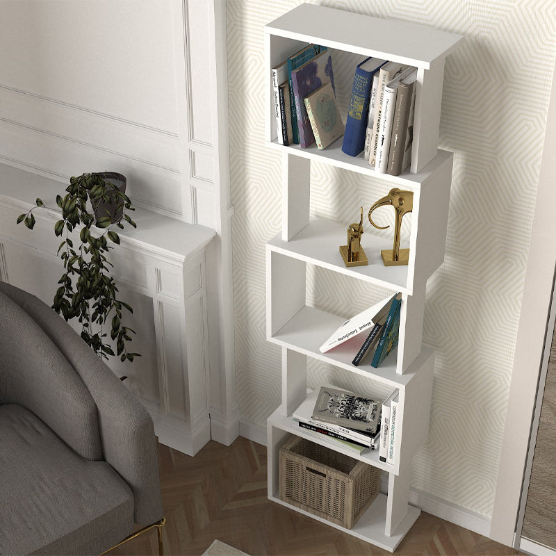 Βιβλιοθήκη Alvina Χρώμα Λευκό 45x19,6x158,8