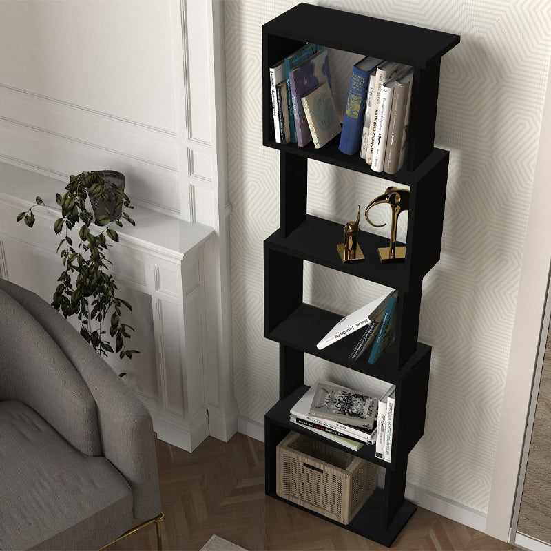 Βιβλιοθήκη Alvina Χρώμα Μαύρο 45x19,6x158,8