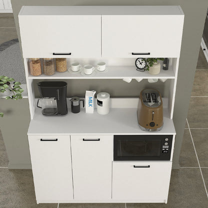 Έπιπλο Κουζίνας Tuco 3 Χρώμα Λευκό 123,8x40x180