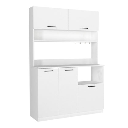 Έπιπλο Κουζίνας Tuco 3 Χρώμα Λευκό 123,8x40x180