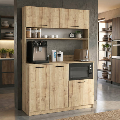 Tuco 3 Kitchen Furniture Sapphire Oak 123.8x40x180