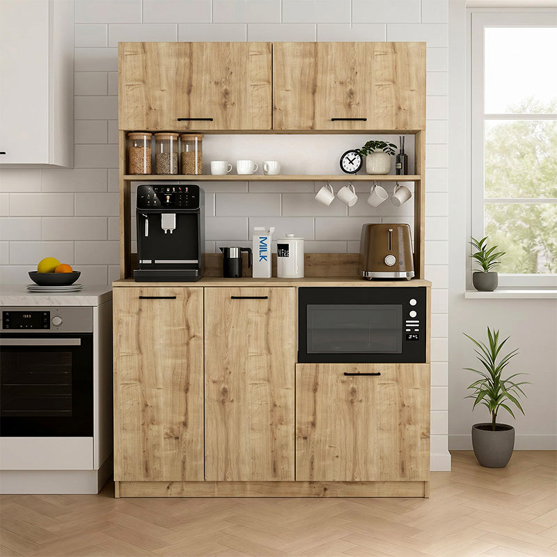 Tuco 3 Kitchen Furniture Sapphire Oak 123.8x40x180
