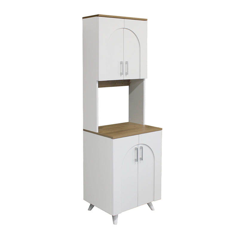 Έπιπλο Κουζίνας Kalira 2 Χρώμα Λευκό - Rota Oak 60x40x196