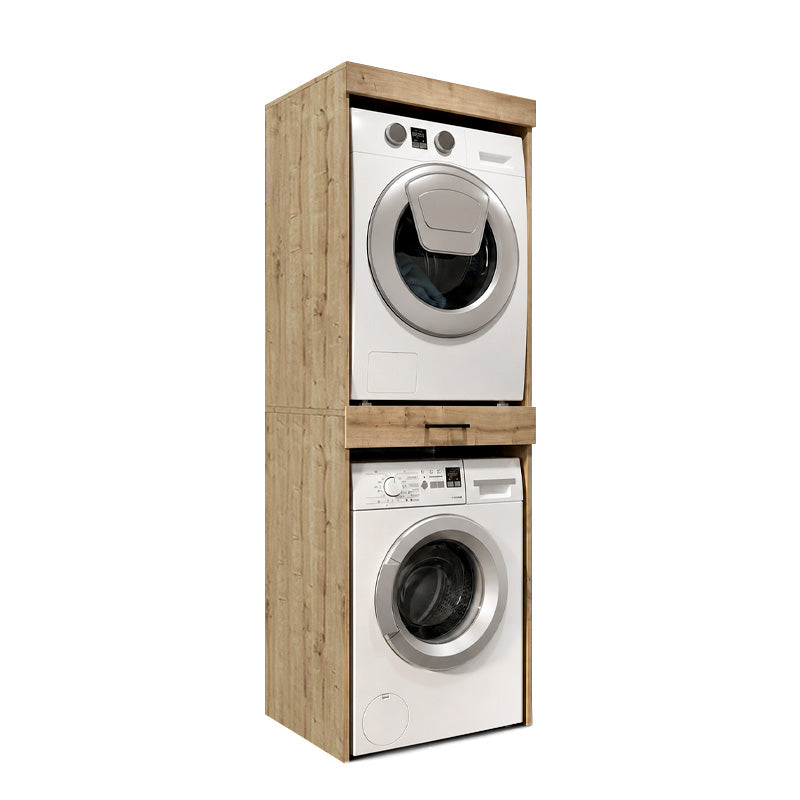 Washing Machine - Dryer Cabinet Fika Color Sapphire Oak 67x61.8x198.5