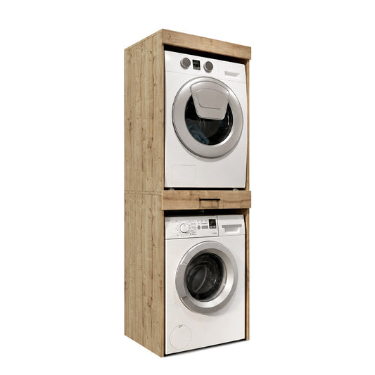 Έπιπλο Πλυντηρίου - Στεγνωτηρίου Fika Χρώμα Sapphire Oak 67x61,8x198,5