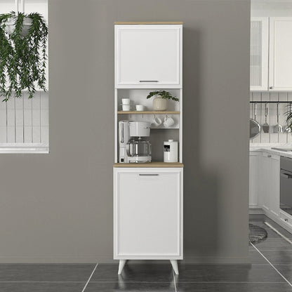 Έπιπλο Κουζίνας Potter 1 Χρώμα Λευκό - Rota Oak 53,4x39,6x196,1