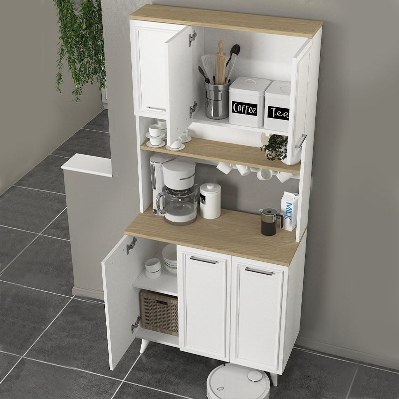 Έπιπλο Κουζίνας Potter 3 Χρώμα Λευκό - Rota Oak 90x40x196,1